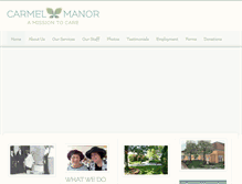 Tablet Screenshot of carmelmanor.com